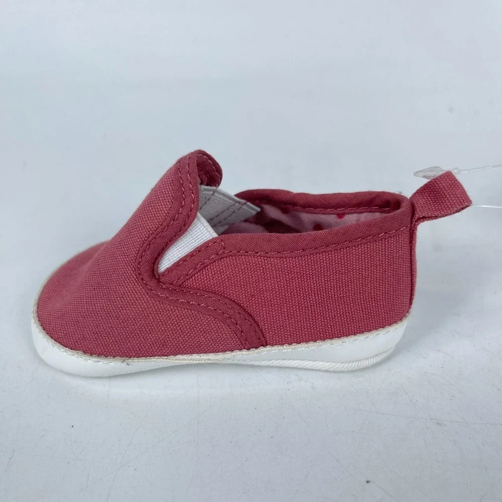 Child of Mine by Carter's Baby Kids Shoes Size 0-3M Pink Canvas Slip On GFG59926